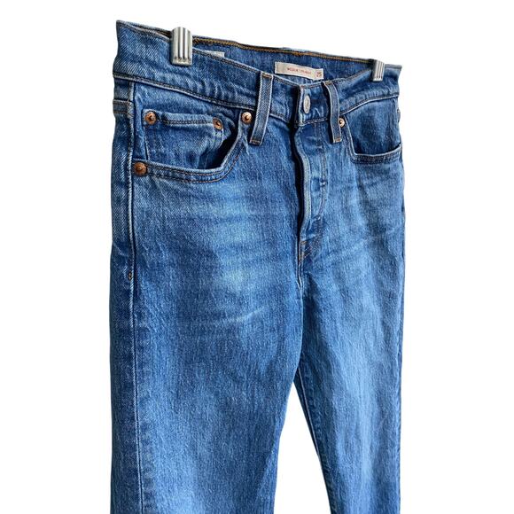 Levi's Wedgie Straight Medium Wash 25 X 27 - Excellent - Picture 7 of 13